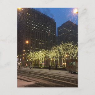 New York City Snow Day Winter Midtown Manhattan Postcard