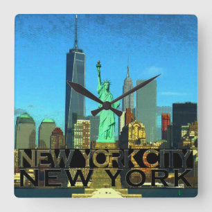 New York City Square Wall Clock