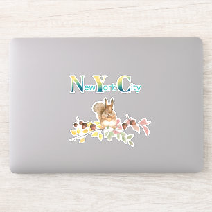 New York City Squirrel Sticker