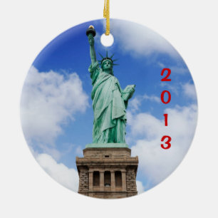 New York City, Statue of Liberty Ceramic Tree Decoration