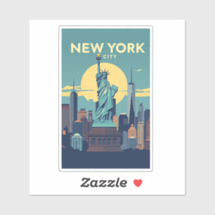New York City Statue of Liberty Travel Vintage