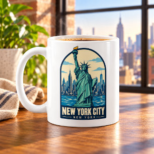 New York City Statue of Liberty Vintage Coffee Mug