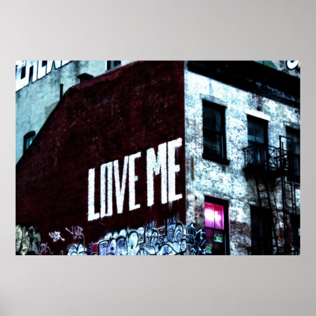 New York City Street Graffiti Photo Poster (Front)
