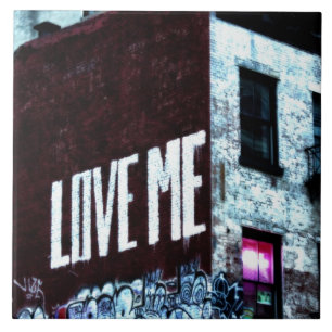 New York City Street Graffiti Photo Tile