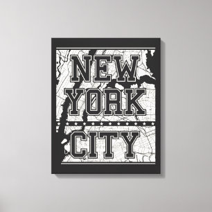 New York City   Street Map Canvas Print