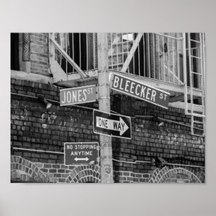 New York City Street Signs Poster