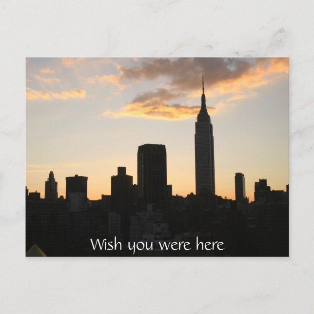 New York City Sunset Postcard (Front)