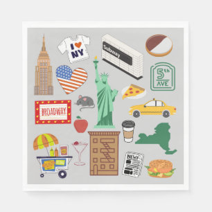 New York City Symbols Napkin