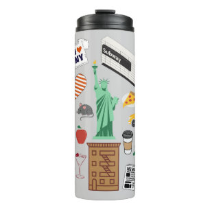 New York City Symbols Thermal Tumbler