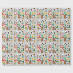 New York City Symbols Wrapping Paper