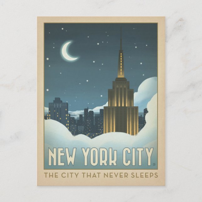 New York City | The City That Never Sleeps Postcard (Front)