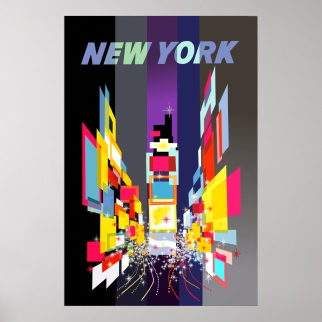 New York City, Time Sqaure travel poster (Front)