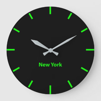 New York City Time Zone Newsroom Wall Large Clock
