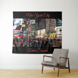 New York City Times Square Photography Tapestry