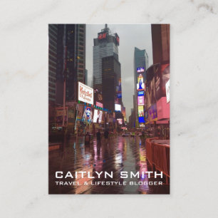 New York City Times Square Travel Tourism Photo NY Business Card