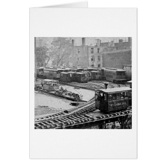 New York City Train on Elevated Railroad Yonkers (Front)
