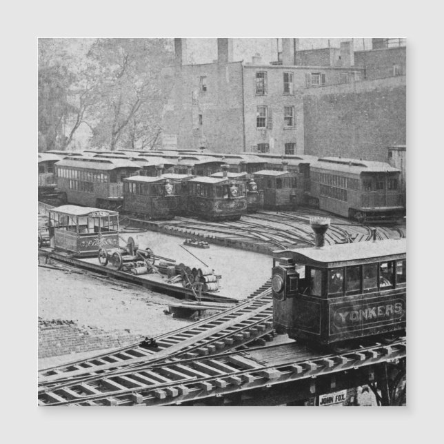 New York City Train on Elevated Railroad Yonkers (Front)