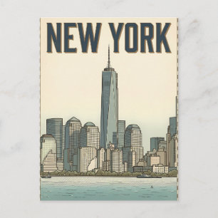 New York City travel postcard