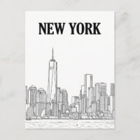 New York City travel postcard