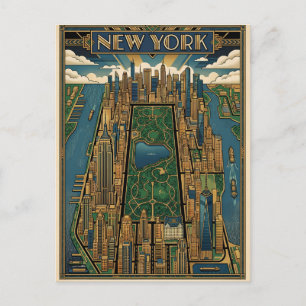 New York City travel postcard