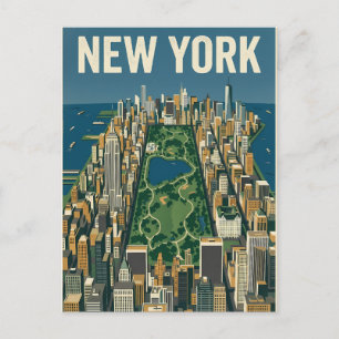 New York City travel postcard