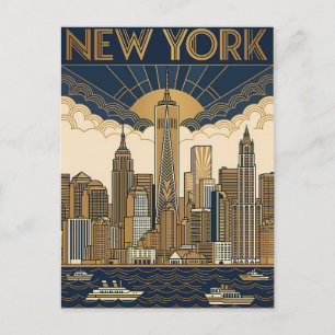 New York City travel postcard