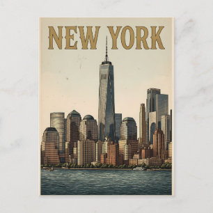 New York City travel postcard
