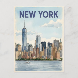 New York City travel postcard
