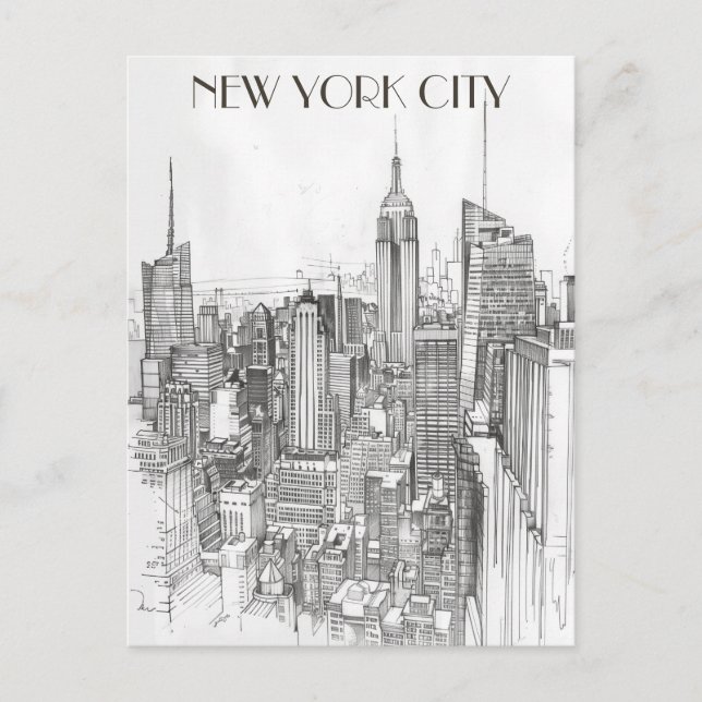New York City Travel Postcard (Front)