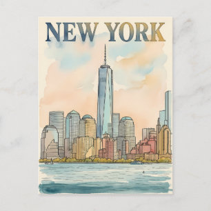 New York City travel postcard