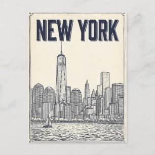 New York City travel postcard