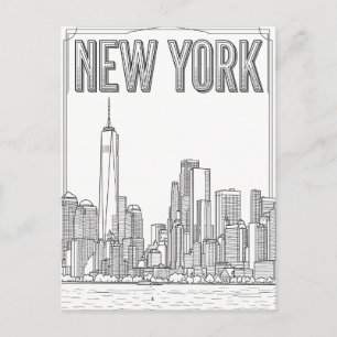 New York City travel postcard