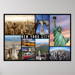 new york city travel poster