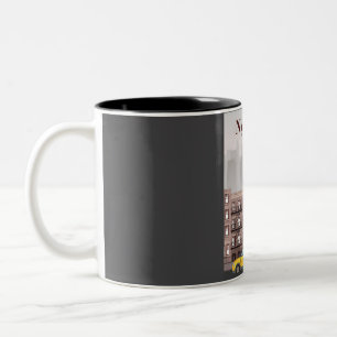 New York City Travel Poster in a Minimal Retro Sty Two-Tone Coffee Mug