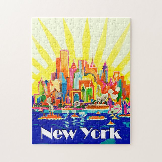 New York City Travel Poster Puzzle (Vertical)