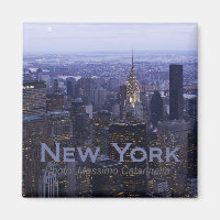 New York City Twilight Travel Fridge Magnet