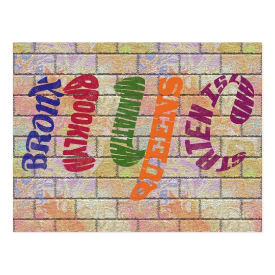 New York City Typographic NYC Initials Postcard