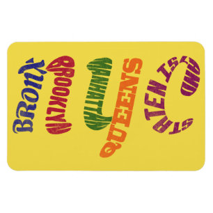 New York City Typographic NYC Magnet