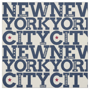New York City Typography fabric