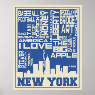 New York City Typography Poster
