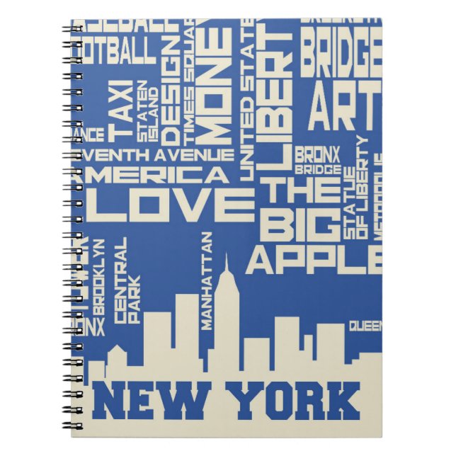 New York City Typography Poster Notebook (Front)