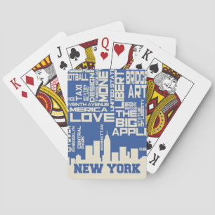 New York City Typography Poster Playing Cards
