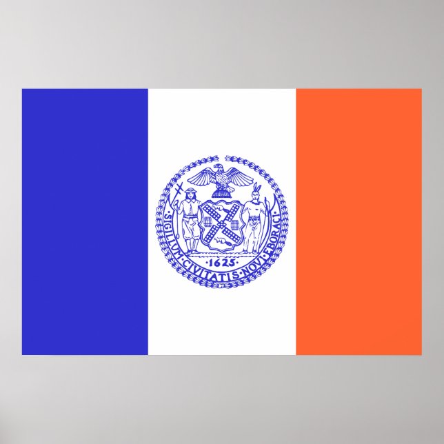 New York City, United States flag Poster (Front)