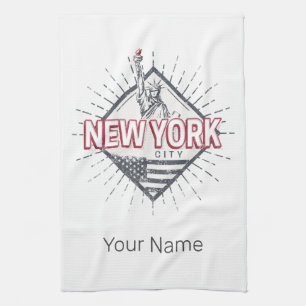 New York City United States Vintage USA Souvenir Tea Towel