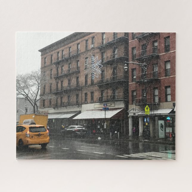 New York City Upper West Side Snow Photography Jigsaw Puzzle (Horizontal)