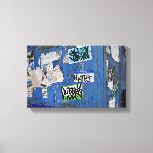 New York City Urban Graffiti Street Art Photograph Canvas Print (Front)