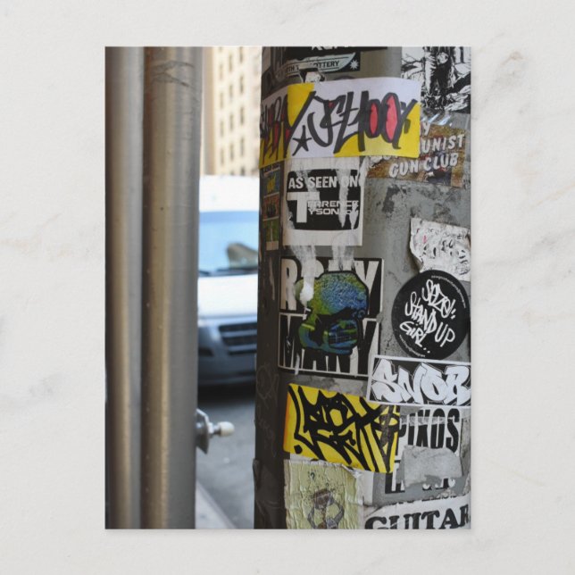 New York City Urban Graffiti Street Art Photograph Postcard (Front)