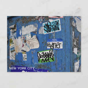 New York City Urban Graffiti Street Art Photograph Postcard