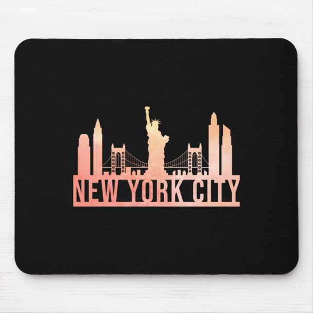 New York City Usa Cityscape Skyline Funny Gift _1  Mouse Mat (Front)