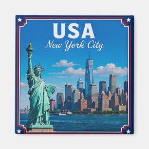 🗽 New York City USA Memory From Skyline Visit 🗽 Magnet